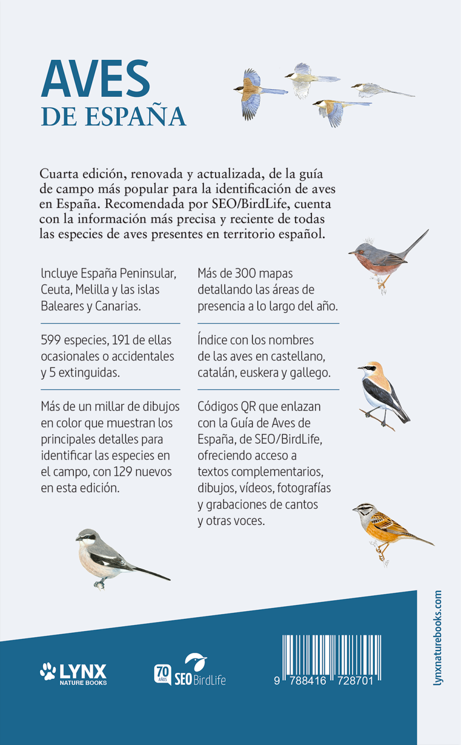 Aves de España | nueva edición | Eduardo de Juana y Juan Varela | Lynx Nature Books